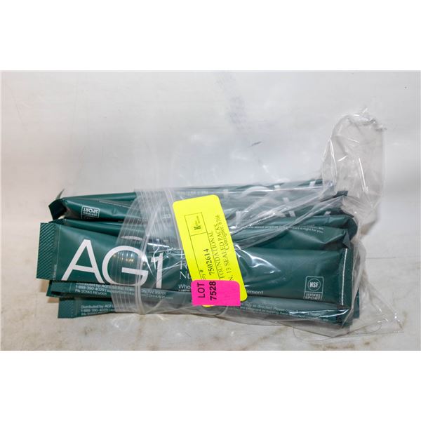 AG1 DAILY FOUNDATIONAL NUTRITION, 13 SEALED PACKS
