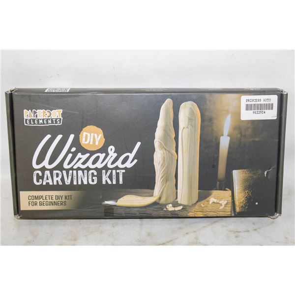 NEW WIZARD WOOD CARVING KIT, KNIFE, WOOD