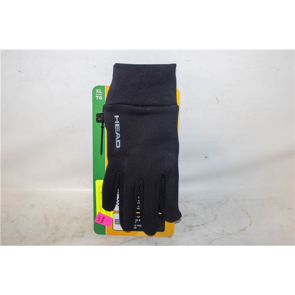 NEW HEAD MEN'S TOUCHSCREEN RUNNING GLOVES, XL