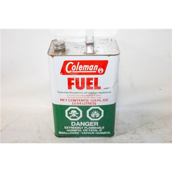 METAL CAN OF COLEMAN FUEL, 3.64 LITRES
