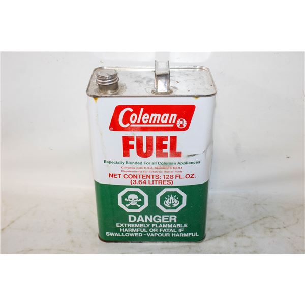 METAL CAN OF COLEMAN FUEL, 3.64 LITRES