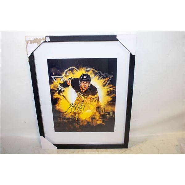 FRAMED PITTSBURGH PENGUINS SIDNEY CROSBY PRINT
