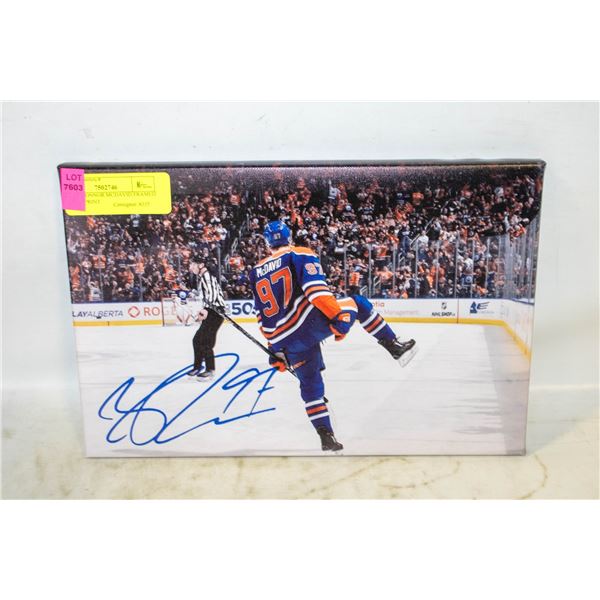 OILERS' CONNOR MCDAVID FRAMED CANVAS PRINT