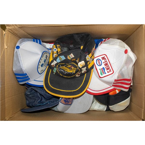 LOT OF 27 VINTAGE TRUCKER HATS