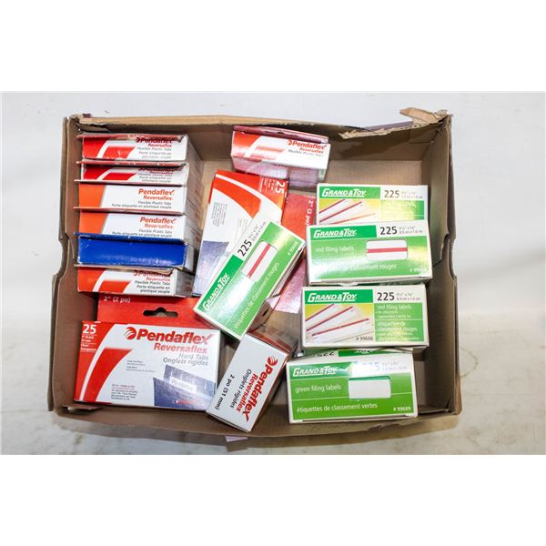 BOX OF FILE FOLDER LABELS 19 REPACKED