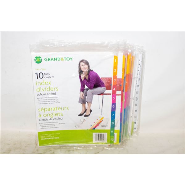 NEW 20CT GRAND AND T STATIONERY DIVIDERS