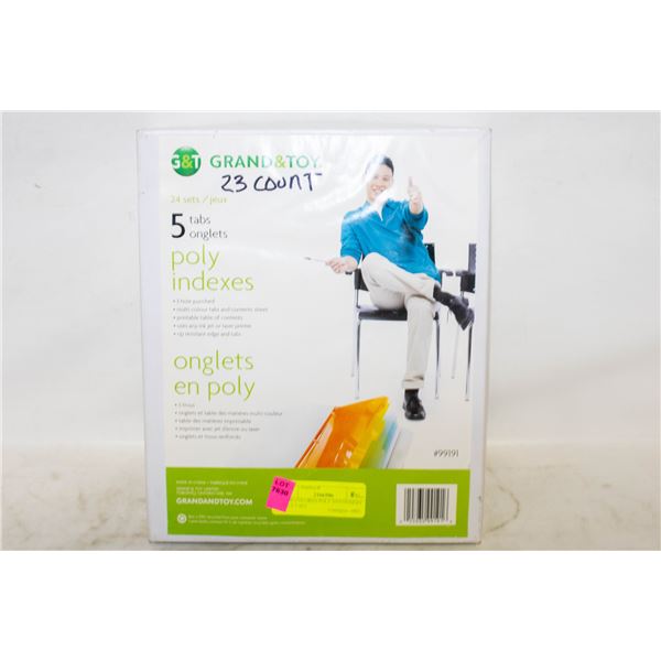 NEW COLORED POLY STATIONERY 23CT 5 SET