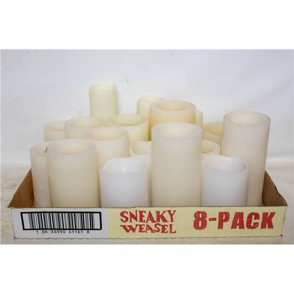 FLAT FLAMELESS CANDLES VARIOUS SIZES