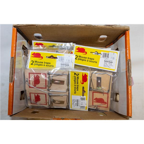 FLAT OF 8 NEW DBL MOUSE TRAPS