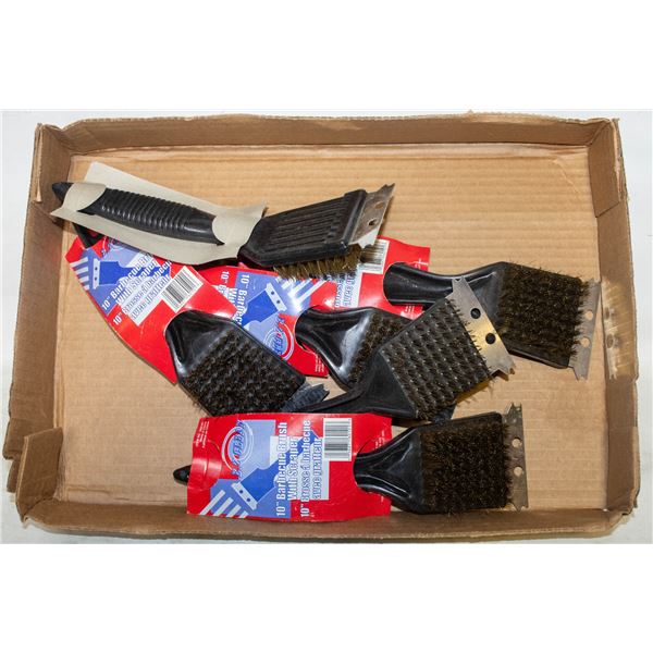 FLAT OF 6 NEW BBQ BRUSHES