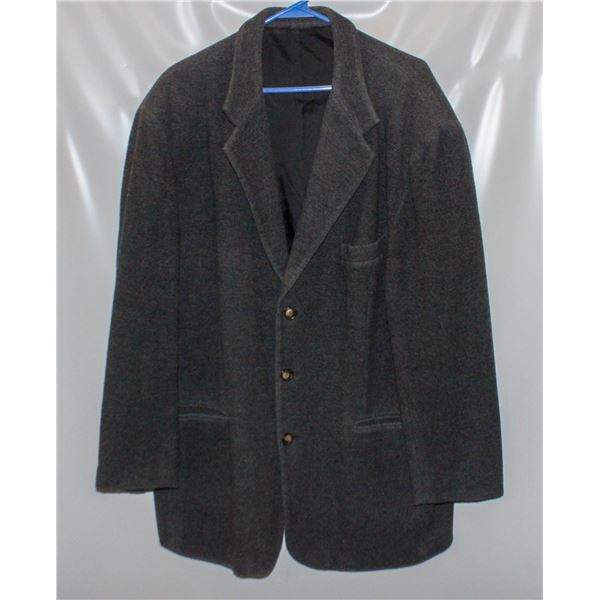 FELTED COAT GRAY MENS JACKET, SZ. XL