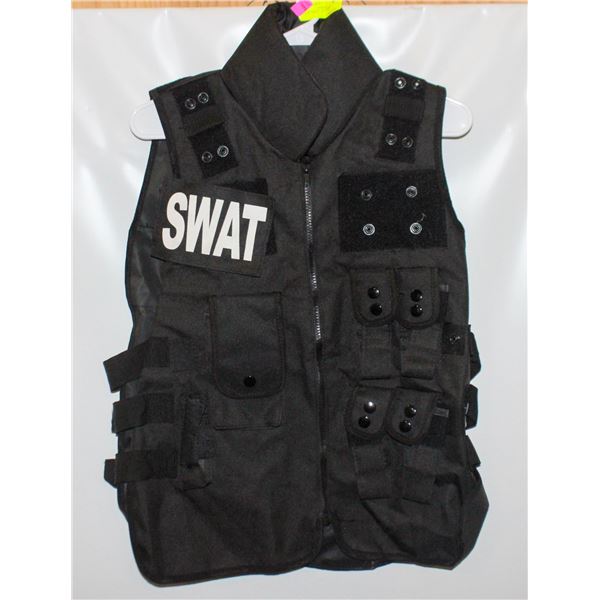 BLACK "SWAT" ZIP UP VEST