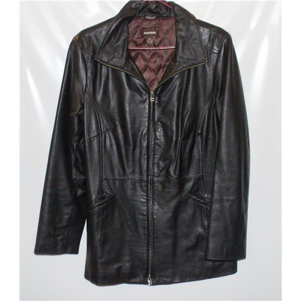 DANIER WMNS LEATHER JACKET LINED SZ M/L MADE IN