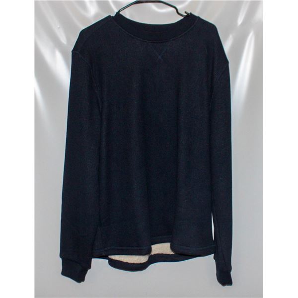 MENS BC THERMAL CREW SHIRT LARGE BLUE