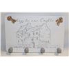 Image 2 : "KEYS TO OUR CASTLE" WOOD WALL KEY HOLDER