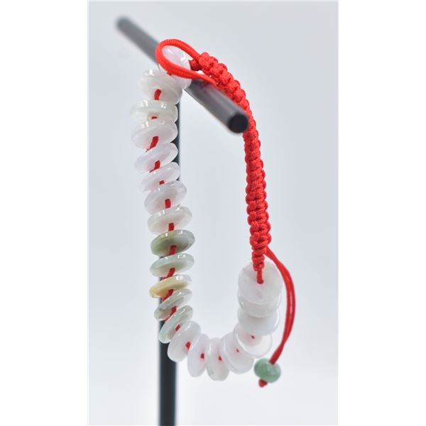 #114-NATURAL JADE JADEITE DONUT BRACELET