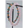 Image 1 : #67-NATURAL PINK ROSE QUARTZ & JADE JADEITE