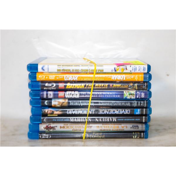 9X BLU-RAY LOT VARIOUS BLOCKBUSTER HITS.