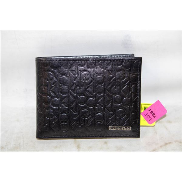 CALVIN KLEIN BLACK LEATHER BIFOLD WALLET