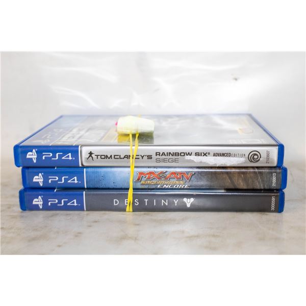 PLAYSTATION 4 GAME LOT X3  RAINBOWX SIEGE,