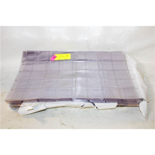 50 SHEETS OF 20 PLASTIC PAIRED COIN PACKAGES