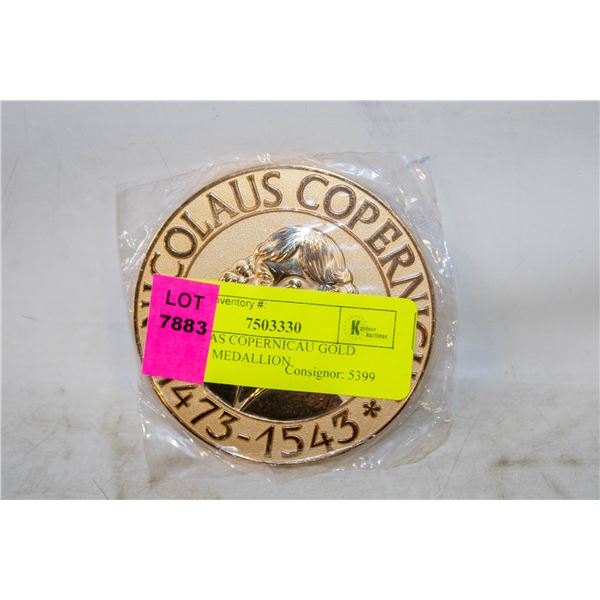 NICHOLAS COPERNICAU GOLD PLATED MEDALLION