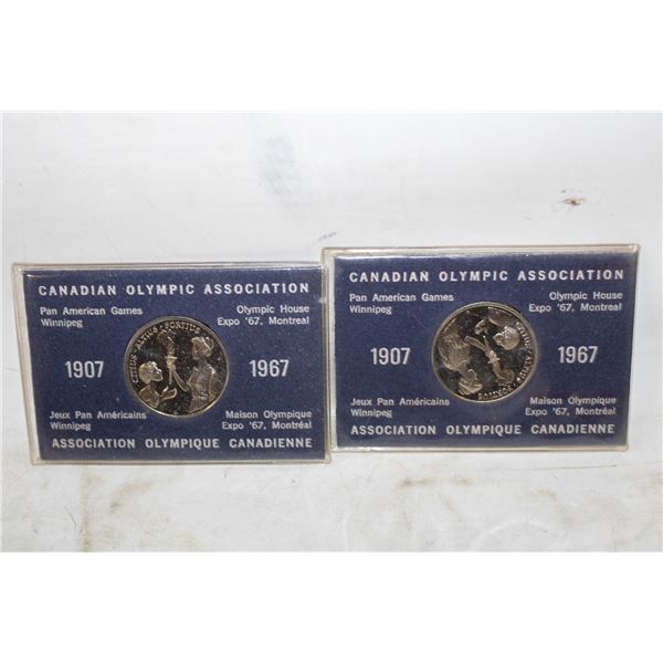 1967 PAN AMERICDSAN GAMES MEDALLIONS