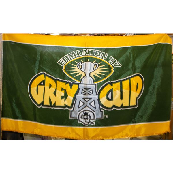 1997 GREY CUP FLAG 3X5 FEET COMMEMORATING