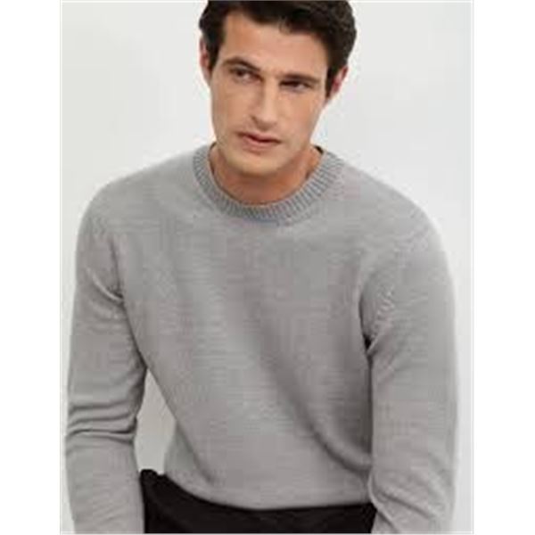 NEW MENS KERSH MERINO SWEATER LARGE GREY
