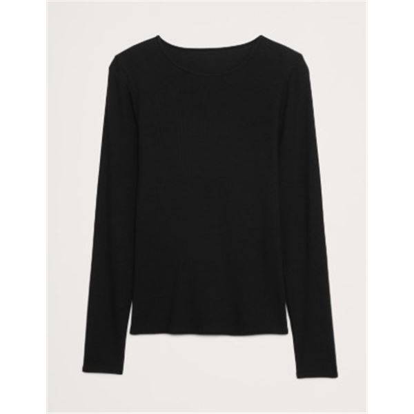 NEW BANANA REPUBLIC DROPTAIL BLACK LONG SLEEVE TOP