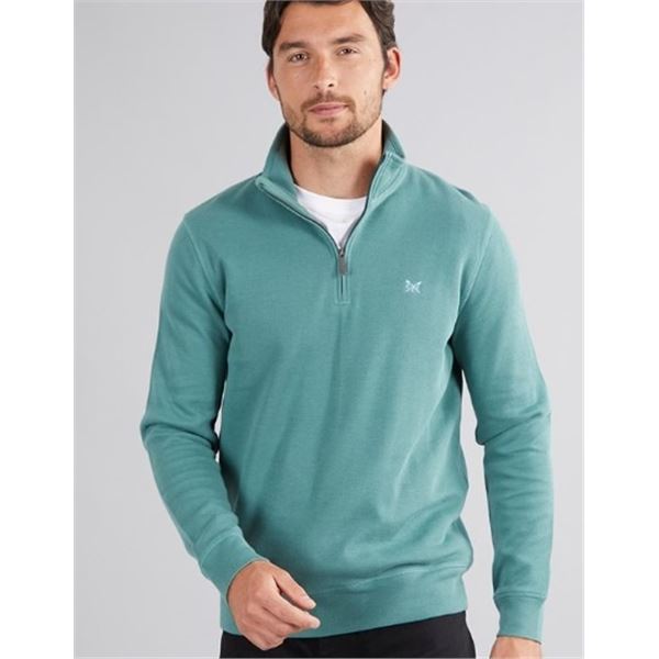 NEW CREW CLOTHING MEN'S FRENCH RIB 1/4 ZIP SZ LRG