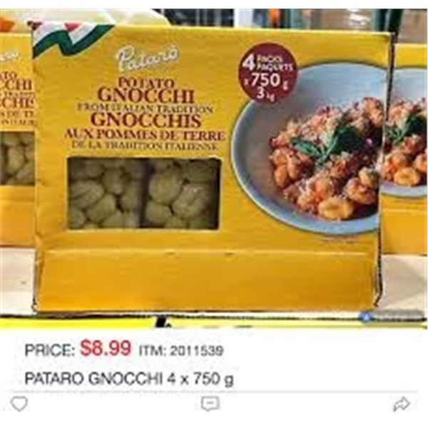 NEW W BOX 4 X 750G PATARO POTATO GNOCCHI