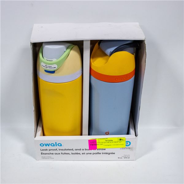 NEW 2 X 16 OZ OWALA FREE SIP TUMBLERS