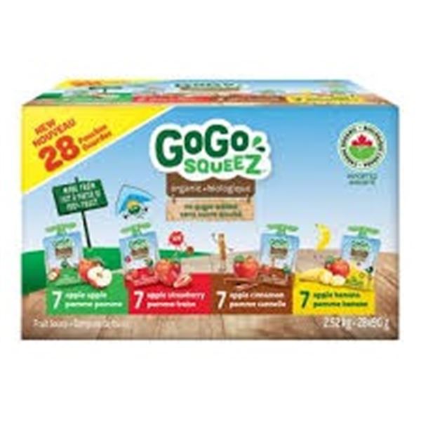 28 X 90G GOGO SQUEEZ ORGANIC