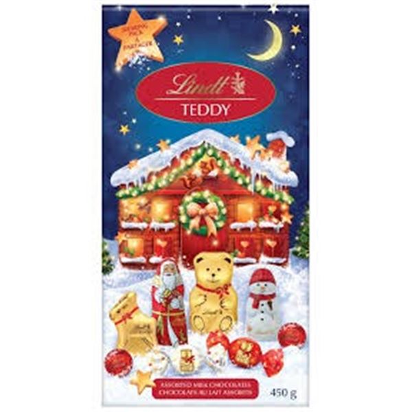 450G LINDT TEDDY ASSORTED MILK CHOCOLATES