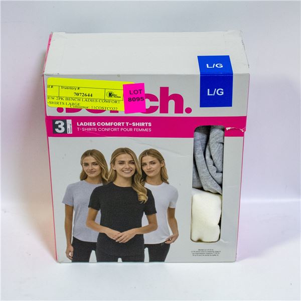NEW 2PK BENCH LADIES COMFORT T-SHIRTS LARGE