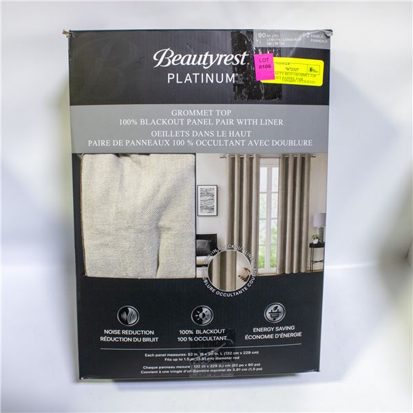 2PK BEAUTY REST GROMMET TOP BLACKOUT PANNEL PAIR