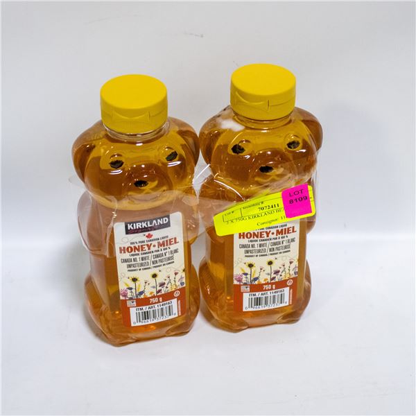 2 X 750G KIRKLAND BEAR HONEY