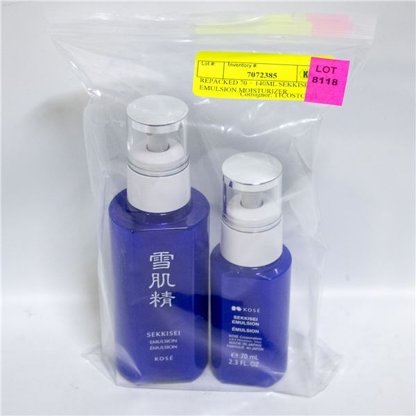 REPACKED 70 + 140ML SEKKISEI EMULSION MOISTURIZER