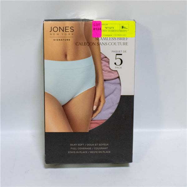 NEW 5PK JONES SEAMLESS BRIEFS