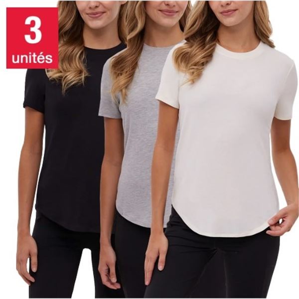 NEW BENCH 3PK LADIES COMFORT T-SHIRTS LARGE