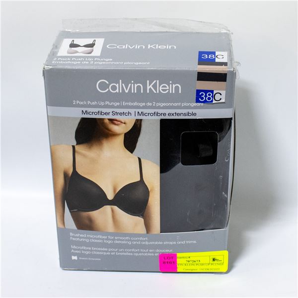 2PK CALVIN KLEIN PUSH UP PLUNGE BRAS 38C