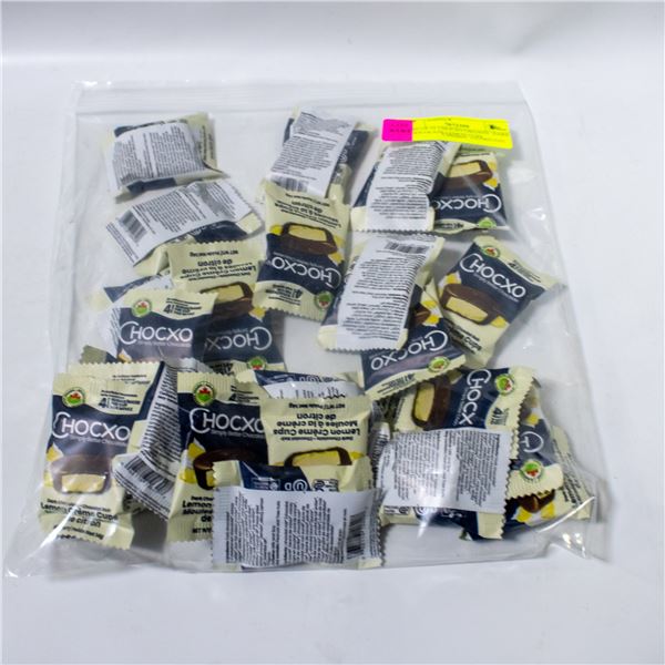 BAG OF 25 CHOCXO ORGANIC DARK CHOCOLATE LEMON CUPS