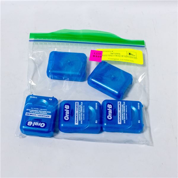 REPACKED 5PKS ORAL-B ADVANCED FLOSS
