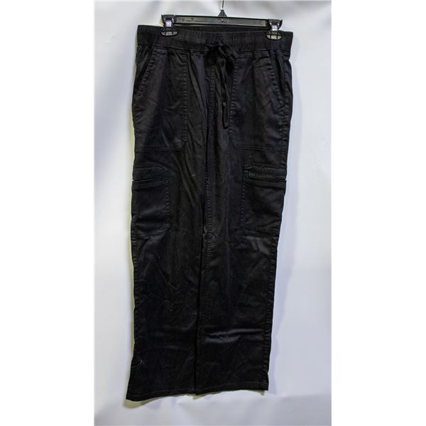 NEW BUFFALO DAVID BITTON BLACK STRETCH PANTS SM