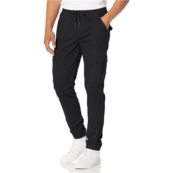 NEW BUFFALO DAVID BITTON BLACK CARGO PANTS SZ MED