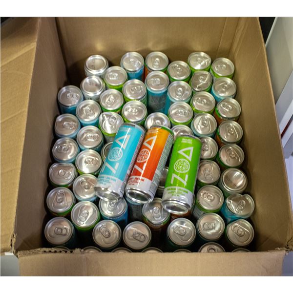BOX OF ZOA VAREITY PACK ENERGY DRINKS ZERO SUGAR