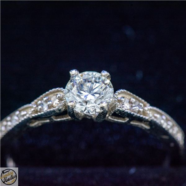 14KT WHITE GOLD .54CT LAB CREATED DIAMOND RING