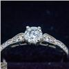 Image 1 : 14KT WHITE GOLD .54CT LAB CREATED DIAMOND RING