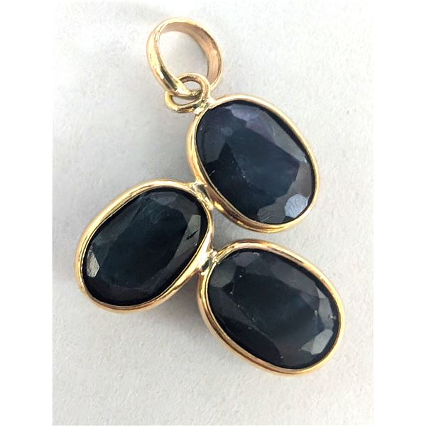 10K 1.08G BLUE SAPPHIRE 3.3CT PENDANT